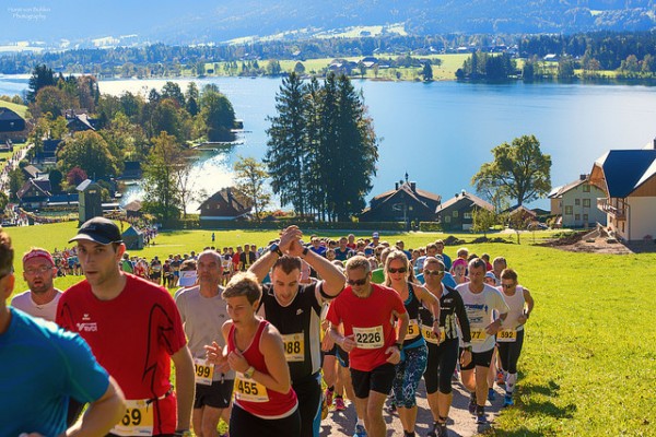 Rauf zum Falkenstein (Foto: Wolfgangseelauf / Horst von Bohlen und Reinhard Hörmandinger)
